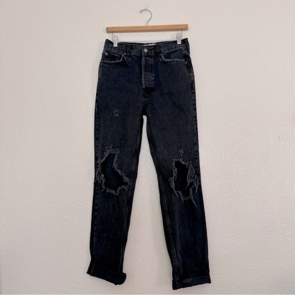 We The Free Denim - Free People We The Free Black Distressed High Rise Jeans